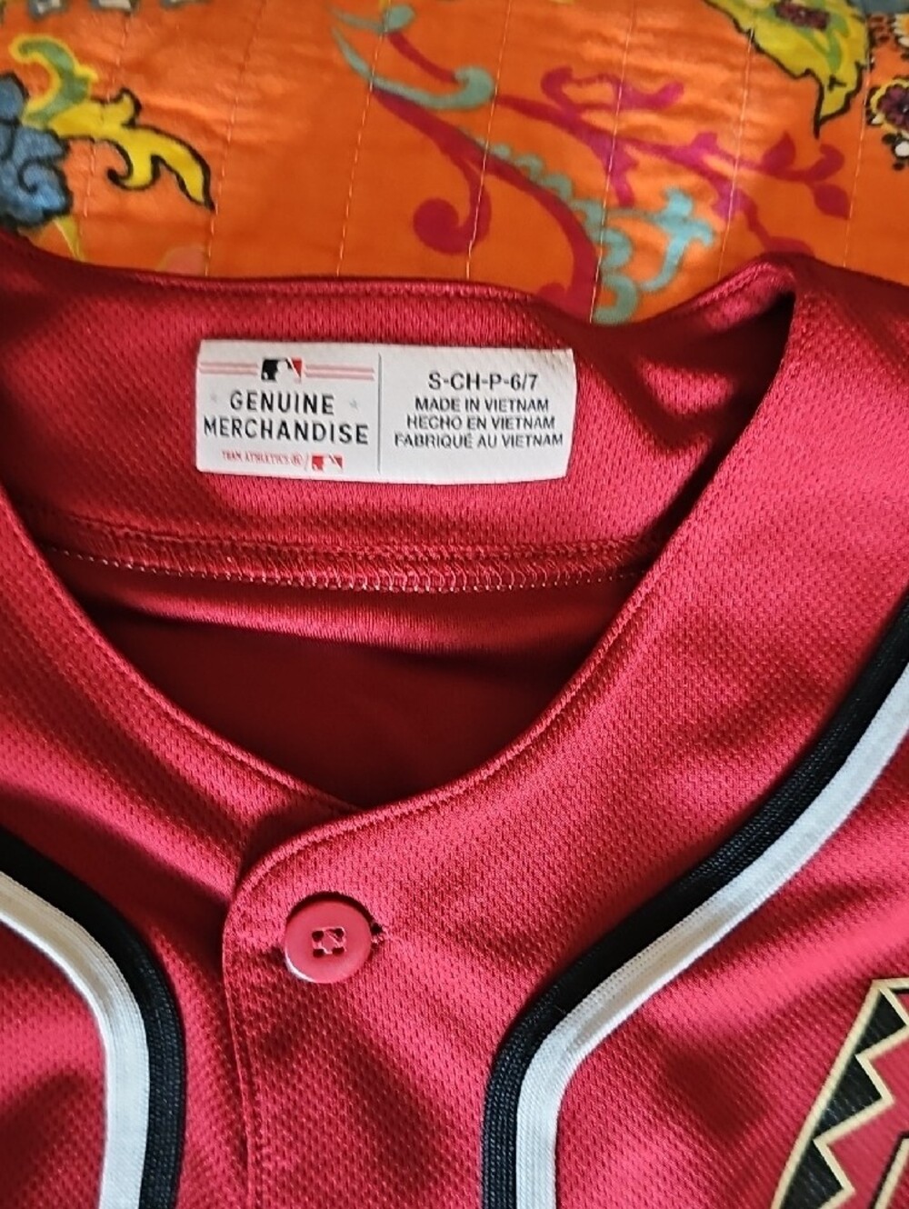 Kids Arizona Diamondbacks Red Baseball Jersey - Button Front - Picture 2 of 7